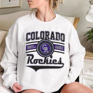 Colorado Baseball Crewneck Sweatshirt, Vintage Colorado rockies 1991 Shirt